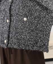 K2CBD16079 a.v.v(アー・ヴェ・ヴェ) ツイードニットジャケット ブラック