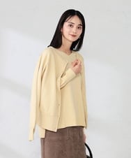 K2CBD20049 a.v.v(アー・ヴェ・ヴェ) 【2WAY】クルーネッククロップドカーディガン オレンジ