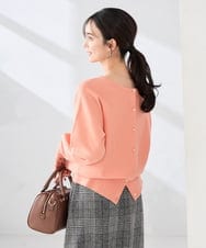 K2CBD20049 a.v.v(アー・ヴェ・ヴェ) 【2WAY】クルーネッククロップドカーディガン オレンジ