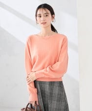 K2CBD20049 a.v.v(アー・ヴェ・ヴェ) 【2WAY】クルーネッククロップドカーディガン オレンジ