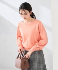 K2CBD20049 a.v.v(アー・ヴェ・ヴェ) 【2WAY】クルーネッククロップドカーディガン オレンジ