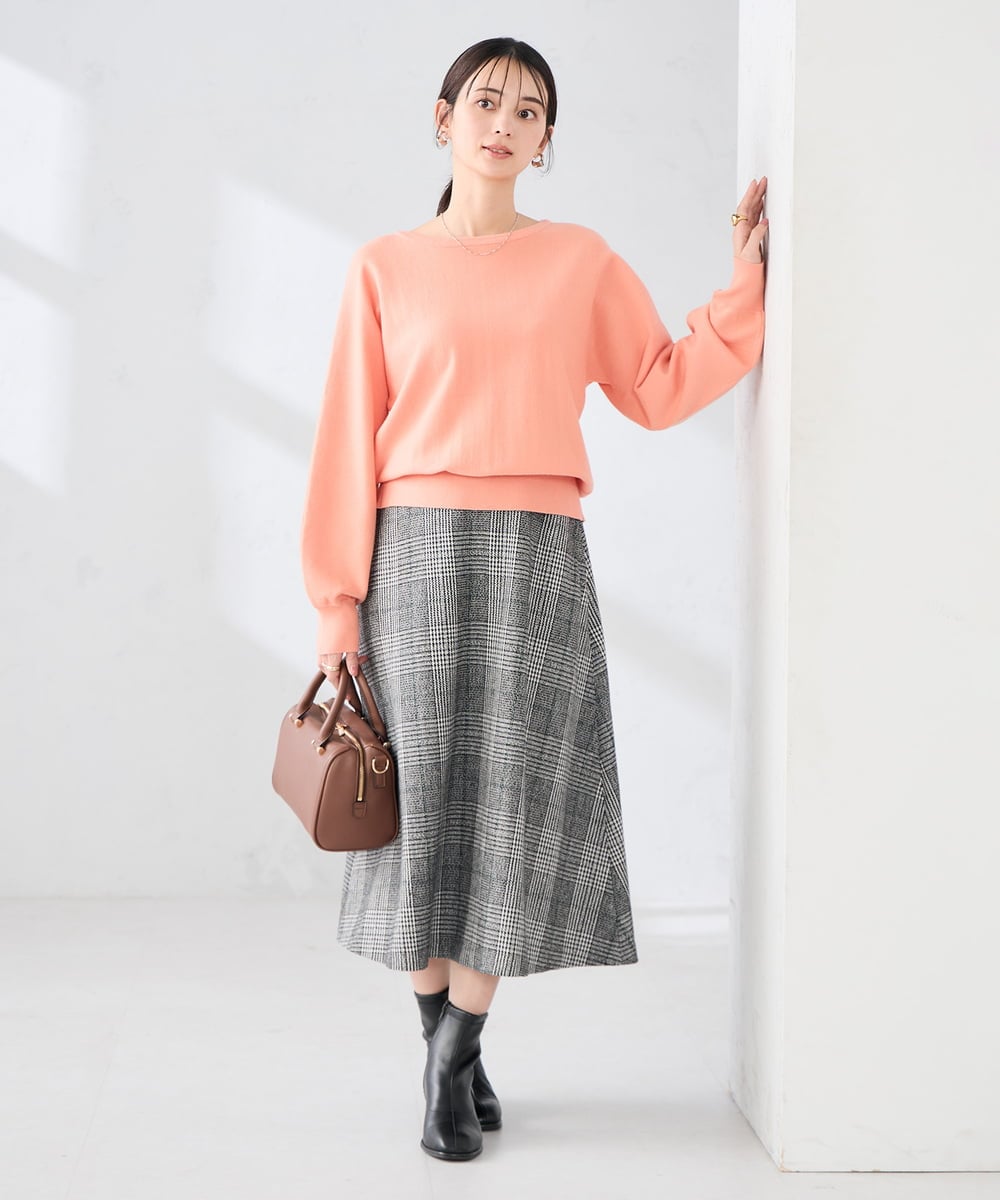 K2CBD20049 a.v.v(アー・ヴェ・ヴェ) 【2WAY】クルーネッククロップドカーディガン オレンジ