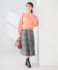 K2CBD20049 a.v.v(アー・ヴェ・ヴェ) 【2WAY】クルーネッククロップドカーディガン オレンジ