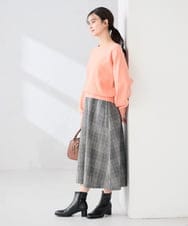 K2CBD20049 a.v.v(アー・ヴェ・ヴェ) 【2WAY】クルーネッククロップドカーディガン オレンジ