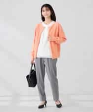 K2CBD20049 a.v.v(アー・ヴェ・ヴェ) 【2WAY】クルーネッククロップドカーディガン オレンジ