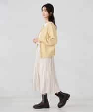 K2CBD20049 a.v.v(アー・ヴェ・ヴェ) 【2WAY】クルーネッククロップドカーディガン オレンジ