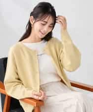 K2CBD20049 a.v.v(アー・ヴェ・ヴェ) 【2WAY】クルーネッククロップドカーディガン オレンジ