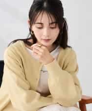 K2CBD20049 a.v.v(アー・ヴェ・ヴェ) 【2WAY】クルーネッククロップドカーディガン オレンジ