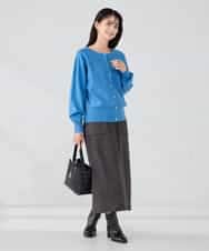 K2CBD20049 a.v.v(アー・ヴェ・ヴェ) 【2WAY】クルーネッククロップドカーディガン オレンジ