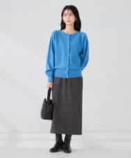 K2CBD20049 a.v.v(アー・ヴェ・ヴェ) 【2WAY】クルーネッククロップドカーディガン オレンジ