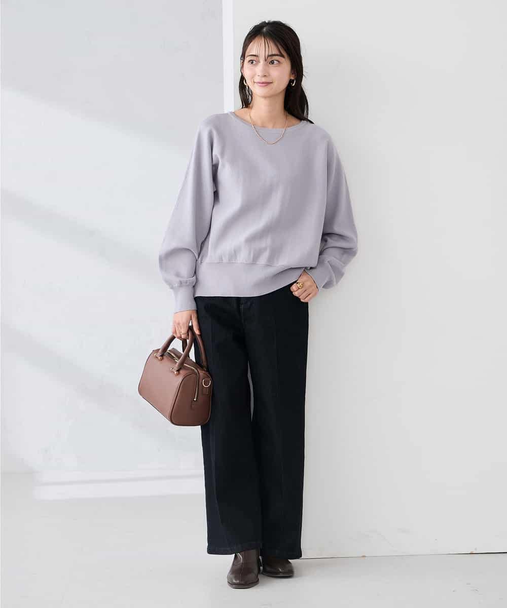 K2CBD20049 a.v.v(アー・ヴェ・ヴェ) 【2WAY】クルーネッククロップドカーディガン オレンジ