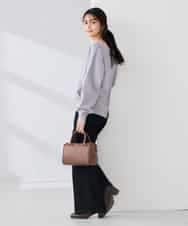 K2CBD20049 a.v.v(アー・ヴェ・ヴェ) 【2WAY】クルーネッククロップドカーディガン オレンジ