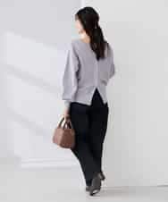 K2CBD20049 a.v.v(アー・ヴェ・ヴェ) 【2WAY】クルーネッククロップドカーディガン オレンジ