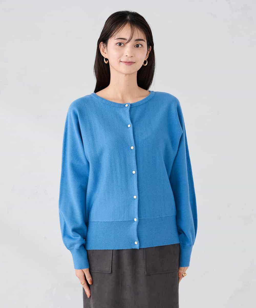 K2CBD20049 a.v.v(アー・ヴェ・ヴェ) 【2WAY】クルーネッククロップドカーディガン オレンジ