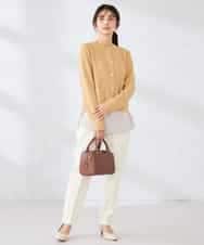 K2CED01069 a.v.v(アー・ヴェ・ヴェ) メタルボタンカノコニットジャケット ライトイエロー