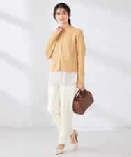 K2CED01069 a.v.v(アー・ヴェ・ヴェ) メタルボタンカノコニットジャケット ライトイエロー