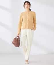 K2CED01069 a.v.v(アー・ヴェ・ヴェ) メタルボタンカノコニットジャケット ライトイエロー