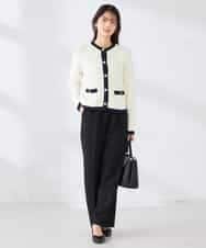 K2CED01069 a.v.v(アー・ヴェ・ヴェ) メタルボタンカノコニットジャケット ライトイエロー