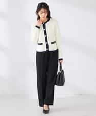 K2CED01069 a.v.v(アー・ヴェ・ヴェ) メタルボタンカノコニットジャケット ライトイエロー