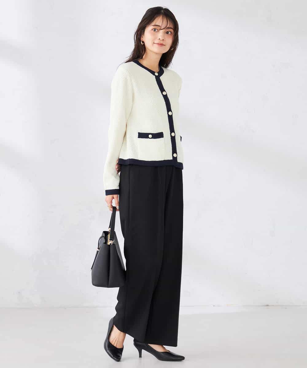 K2CED01069 a.v.v(アー・ヴェ・ヴェ) メタルボタンカノコニットジャケット ライトイエロー