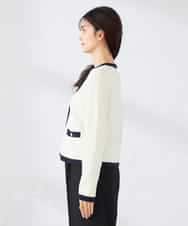 K2CED01069 a.v.v(アー・ヴェ・ヴェ) メタルボタンカノコニットジャケット ライトイエロー