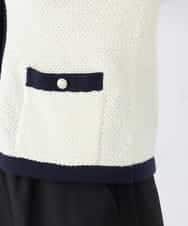 K2CED01069 a.v.v(アー・ヴェ・ヴェ) メタルボタンカノコニットジャケット ライトイエロー