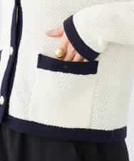 K2CED01069 a.v.v(アー・ヴェ・ヴェ) メタルボタンカノコニットジャケット ライトイエロー