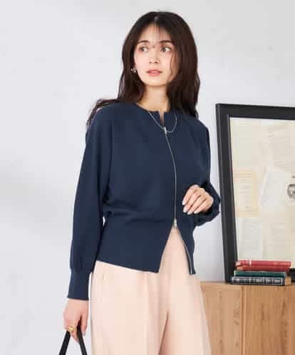 K2CED03059 a.v.v バックギャザーニットブルゾン