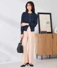 K2CED03059 a.v.v(アー・ヴェ・ヴェ) バックギャザーニットブルゾン ネイビー