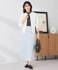 K2CED03059 a.v.v(アー・ヴェ・ヴェ) バックギャザーニットブルゾン ネイビー