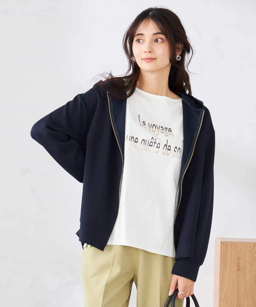 K2CED04054 a.v.v(アー・ヴェ・ヴェ) バックフレアダンボールパーカー ネイビー