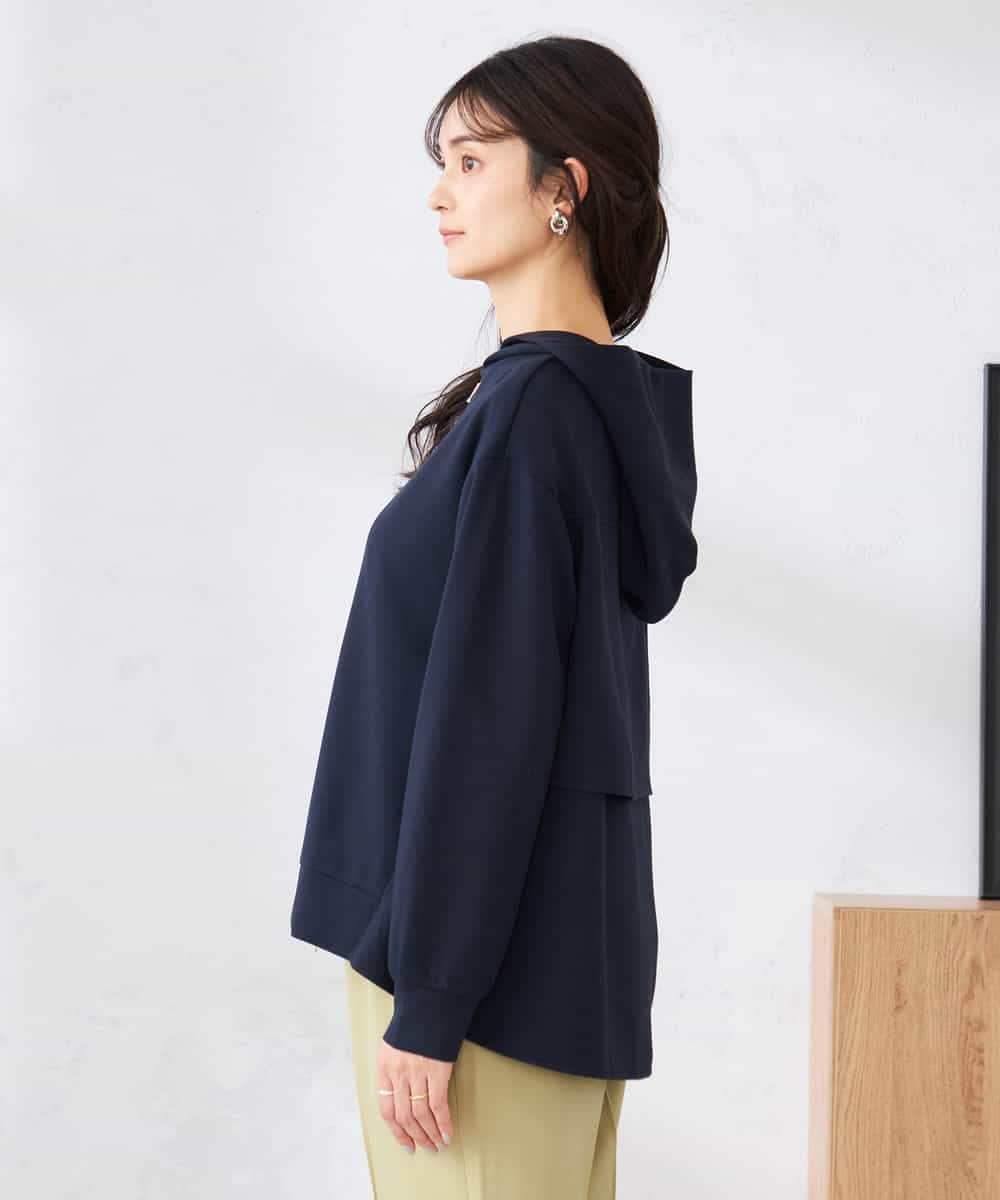 K2CED04054 a.v.v(アー・ヴェ・ヴェ) バックフレアダンボールパーカー ネイビー