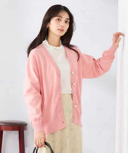 K2CED05049 a.v.v スウェットライクVネックカーディガン