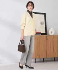 K2CED05049 a.v.v(アー・ヴェ・ヴェ) スウェットライクVネックカーディガン ピンク