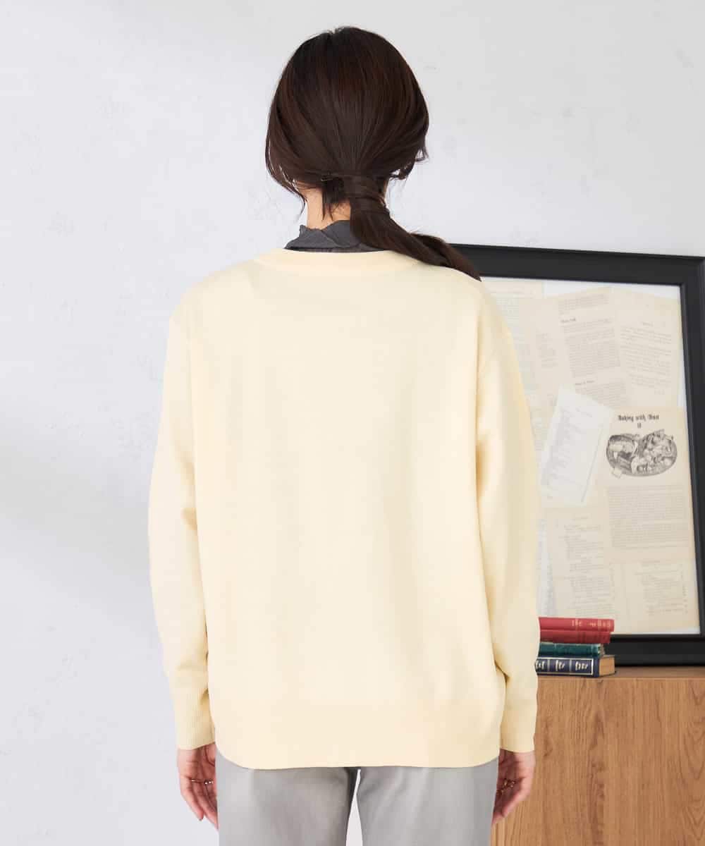 K2CED05049 a.v.v(アー・ヴェ・ヴェ) スウェットライクVネックカーディガン ピンク