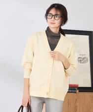 K2CED05049 a.v.v(アー・ヴェ・ヴェ) スウェットライクVネックカーディガン ベージュ