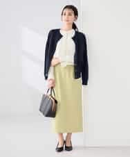 K2CED10049 a.v.v(アー・ヴェ・ヴェ) 【洗える/UVカット】クルーネックカーディガン ライトイエロー