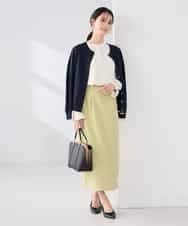 K2CED10049 a.v.v(アー・ヴェ・ヴェ) 【洗える/UVカット】クルーネックカーディガン ライトイエロー