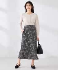 K2CED10049 a.v.v(アー・ヴェ・ヴェ) 【洗える/UVカット】クルーネックカーディガン ライトイエロー