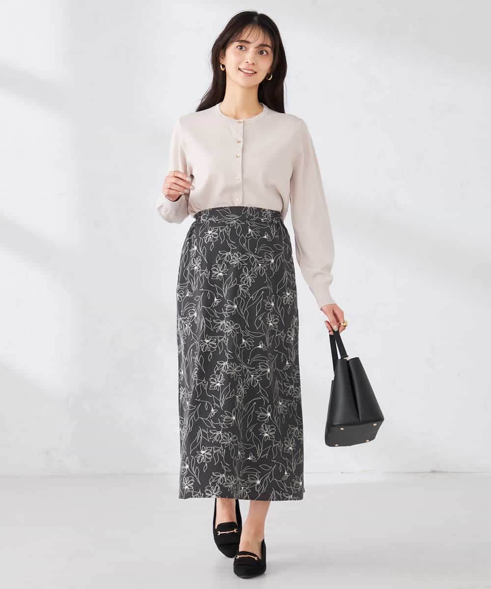 K2CED10049 a.v.v(アー・ヴェ・ヴェ) 【洗える/UVカット】クルーネックカーディガン ライトイエロー