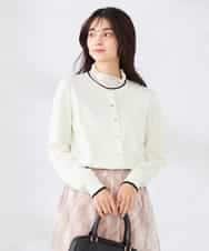 K2CED10049 a.v.v(アー・ヴェ・ヴェ) 【洗える/UVカット】クルーネックカーディガン ライトイエロー