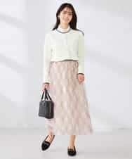 K2CED10049 a.v.v(アー・ヴェ・ヴェ) 【洗える/UVカット】クルーネックカーディガン ライトイエロー