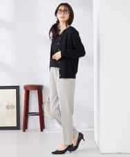 K2CED10049 a.v.v(アー・ヴェ・ヴェ) 【洗える/UVカット】クルーネックカーディガン ライトイエロー