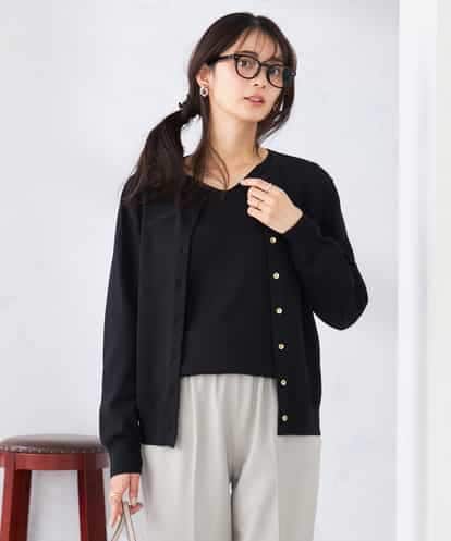 K2CED10049 a.v.v 【洗える/UVカット】クルーネックカーディガン