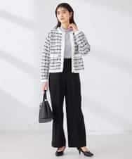 K2CED17079 a.v.v(アー・ヴェ・ヴェ) ファンシーツイードカーディガン ツィードチェック