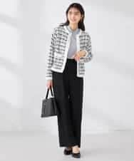 K2CED17079 a.v.v(アー・ヴェ・ヴェ) ファンシーツイードカーディガン ツィードチェック