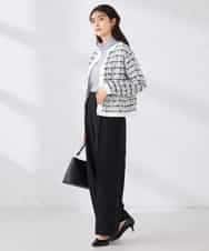 K2CED17079 a.v.v(アー・ヴェ・ヴェ) ファンシーツイードカーディガン ツィードチェック