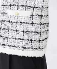 K2CED17079 a.v.v(アー・ヴェ・ヴェ) ファンシーツイードカーディガン ツィードチェック