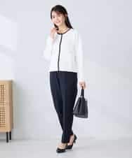 K2CFD02059 a.v.v(アー・ヴェ・ヴェ) メタルボタンポケットニットジャケット ネイビー