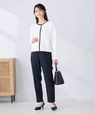 K2CFD02059 a.v.v(アー・ヴェ・ヴェ) メタルボタンポケットニットジャケット ネイビー